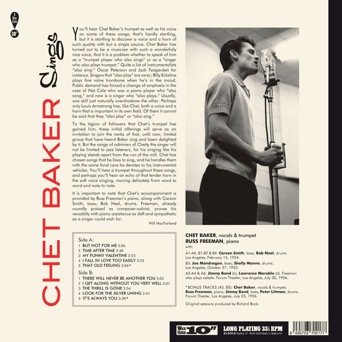 Chet Baker - Sings (10" Vinyl Edition) - 213013