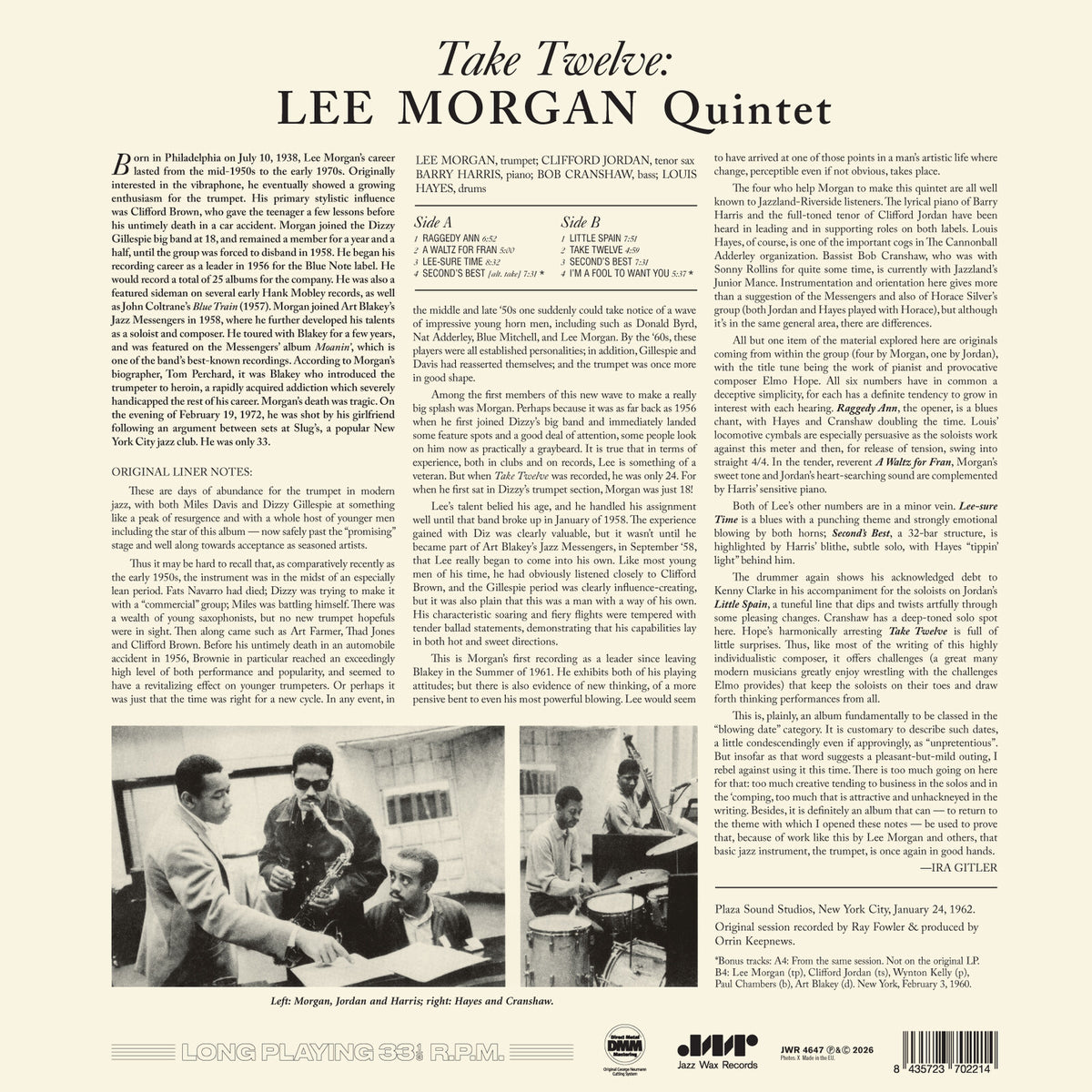 Lee Morgan - Take Twelve - JWR4647LP