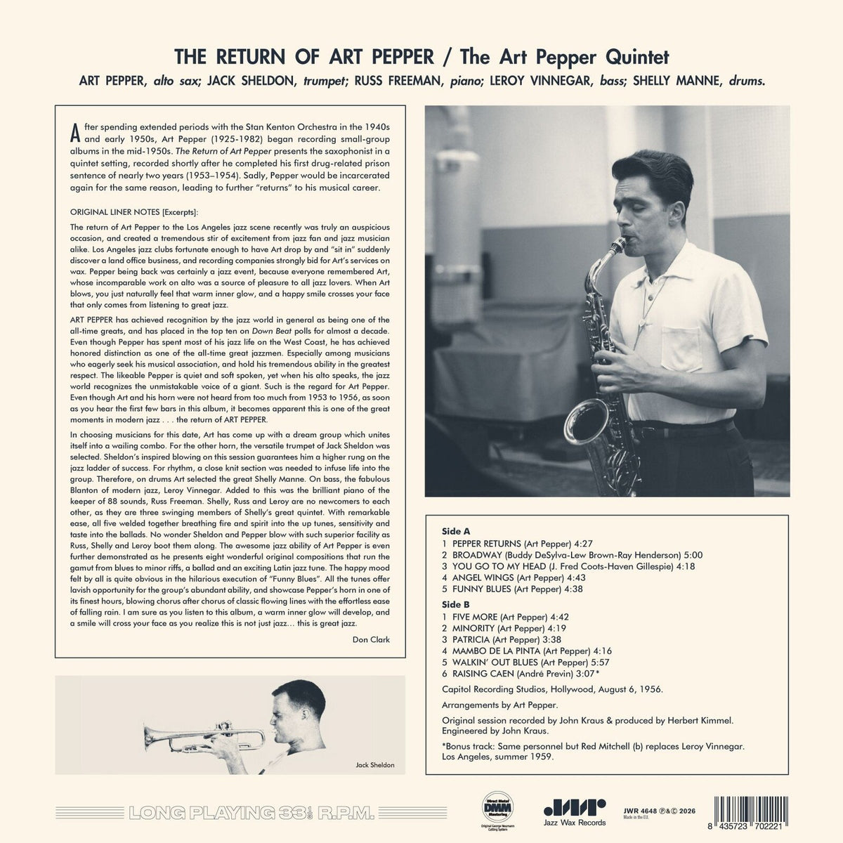 Art Pepper - The Return Of Art Pepper - 4648LP