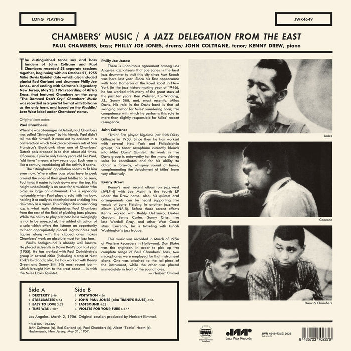 Paul Chambers - Chamber's Music feat. John Coltrane - JWR4649LP
