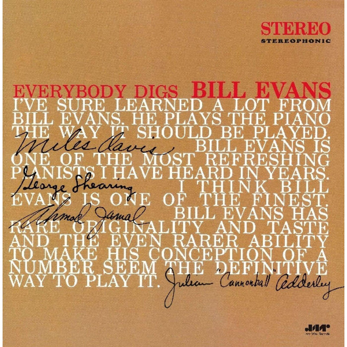 Bill Evans - Everybody Digs Bill Evans - JWR4517