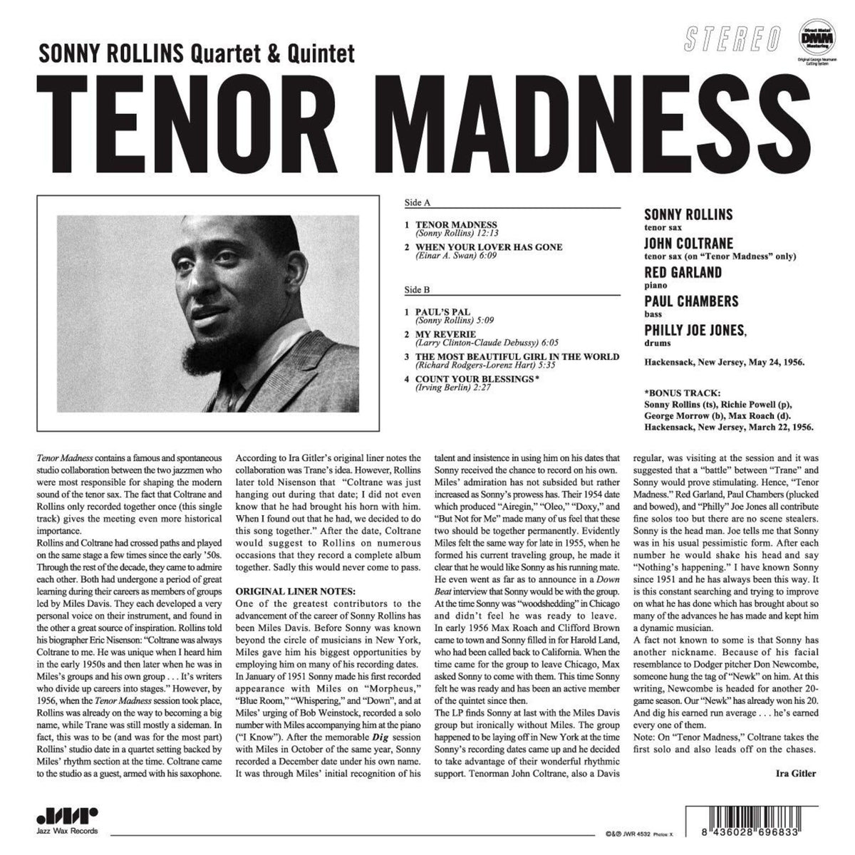 Sonny Rollins - Tenor Madness - JWR4532LP