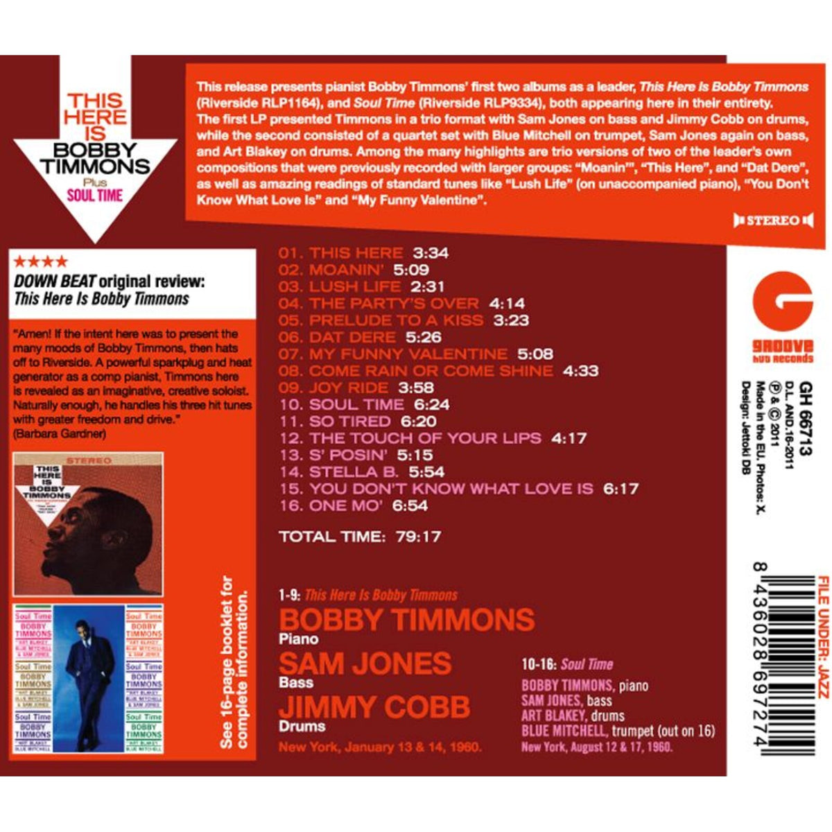 Bobby Timmons - This Here Is Bobby Timmons + Soul Time - GH66713