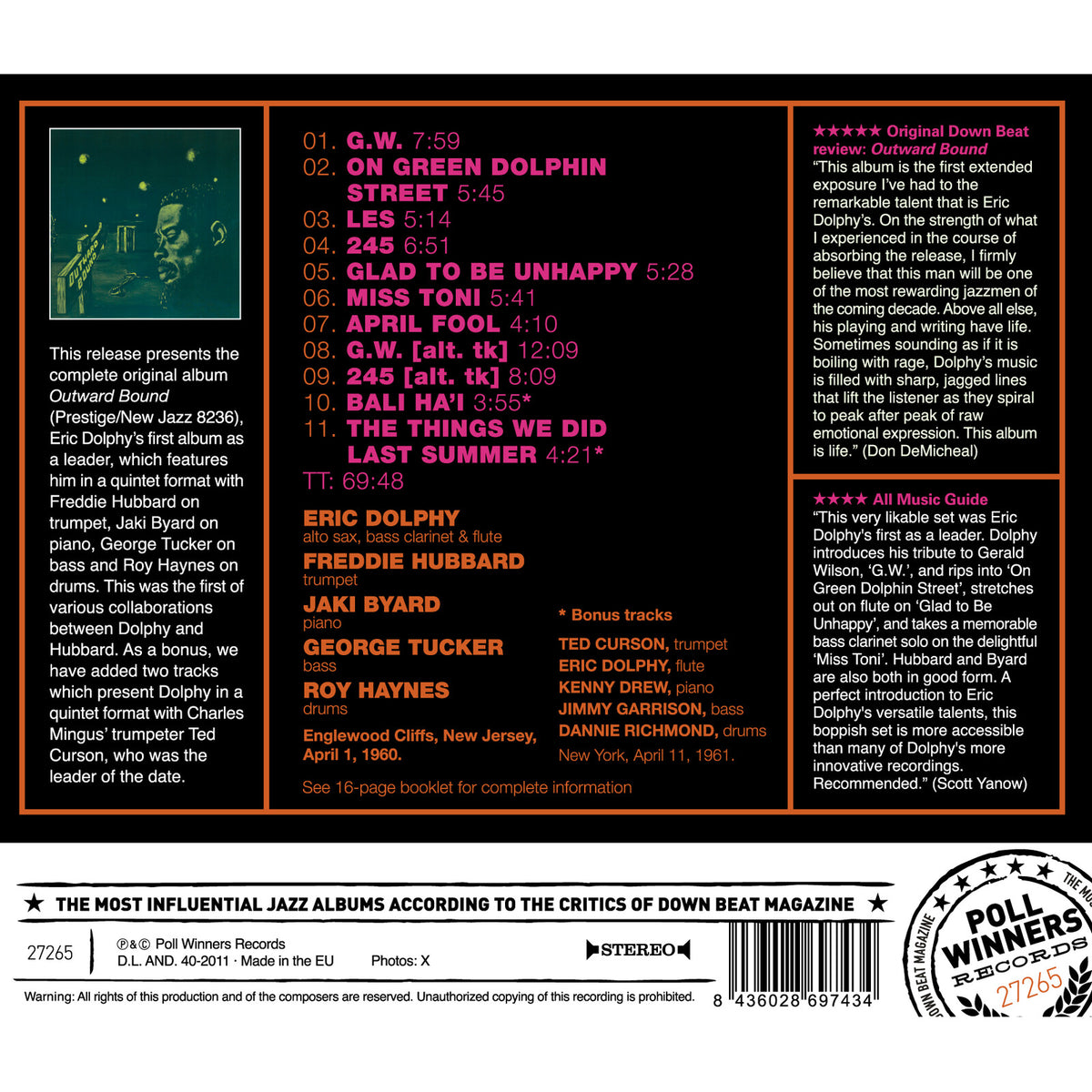 Eric Dolphy Quintet - Outward Bound - 27265