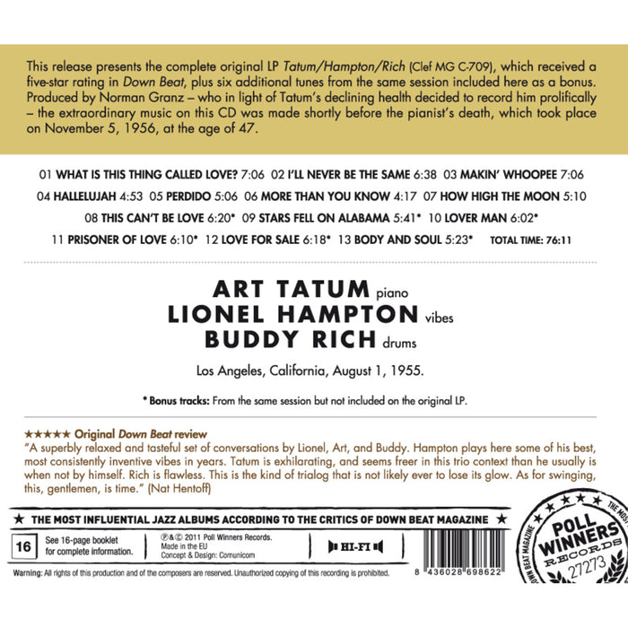 Art Tatum, Lionel Hampton, Buddy Rich Trio - Art Tatum, Lionel Hampton, Buddy Rich Trio - 27273