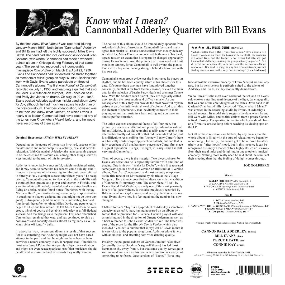 Cannonball Adderley - Know What I Mean? - 771733