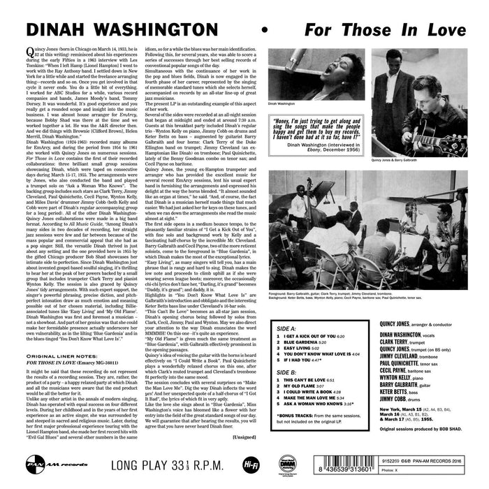 Dinah Washington - For Those In Love - 9152269