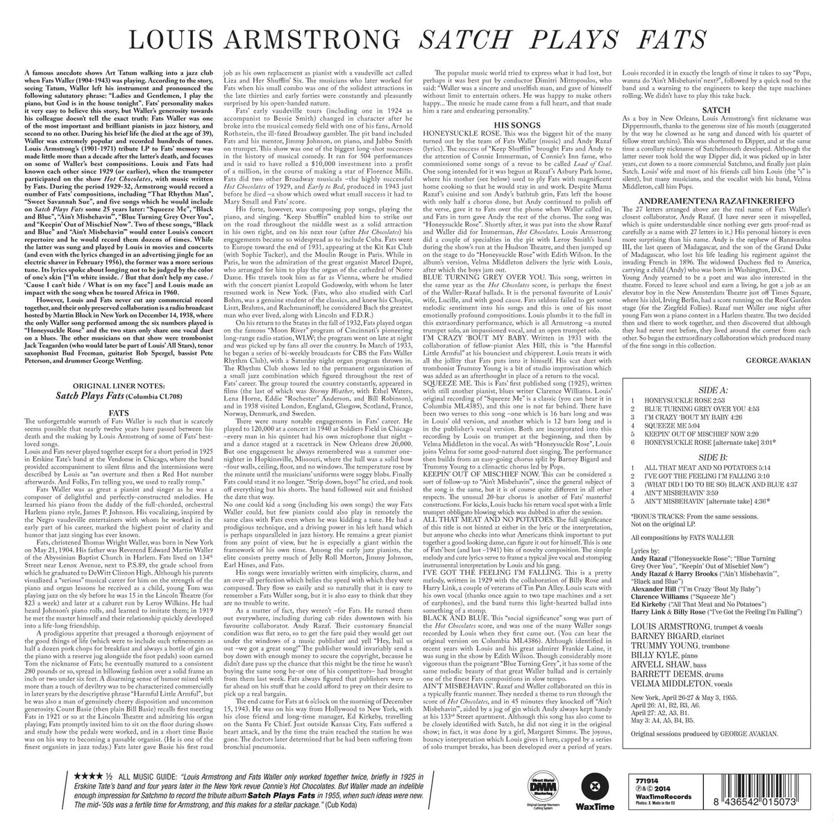 Louis Armstrong - Satch Plays Fats - 771914