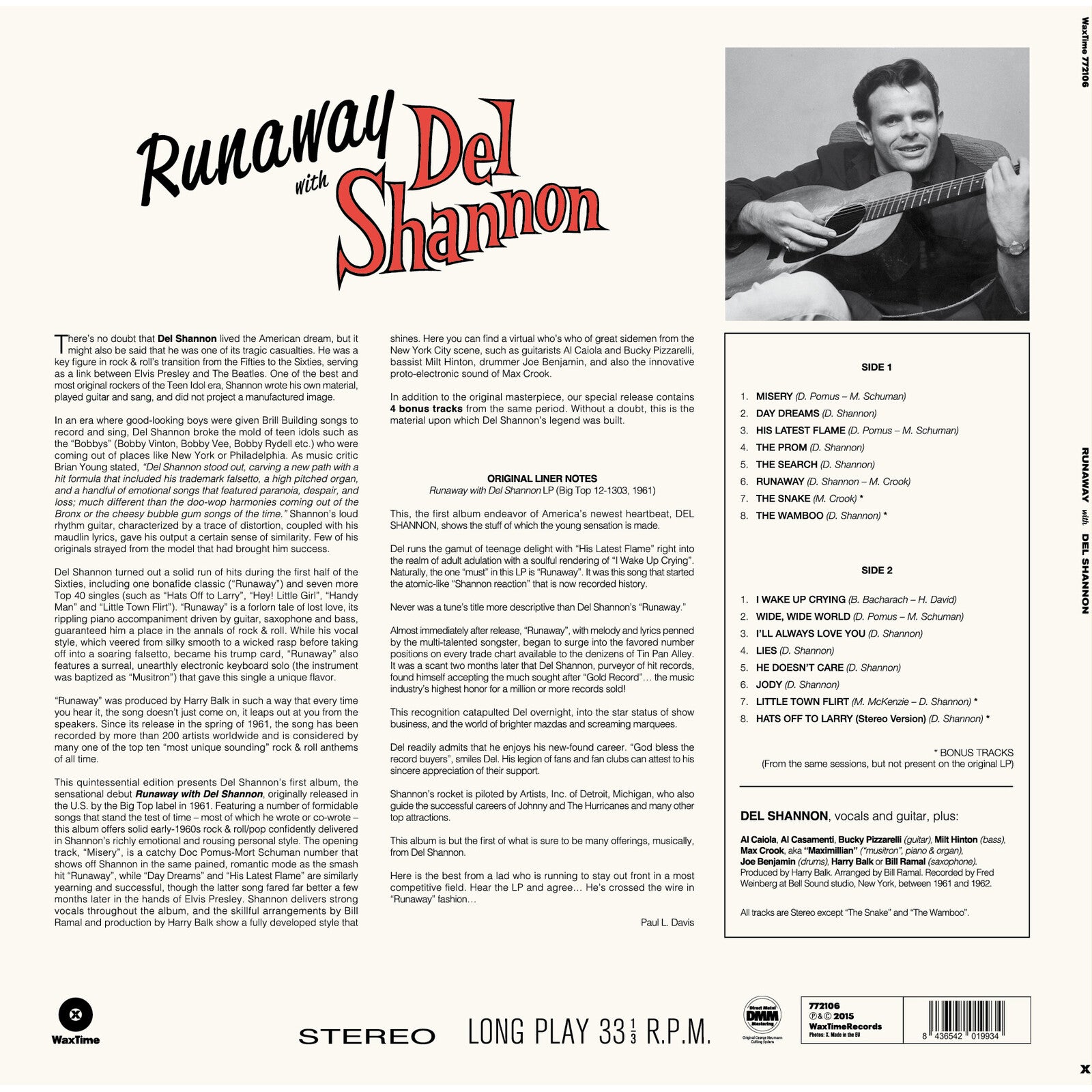 Del Shannon / The Further Adventures Of… Del Shannon – The Further Adventures Of Charles Westover