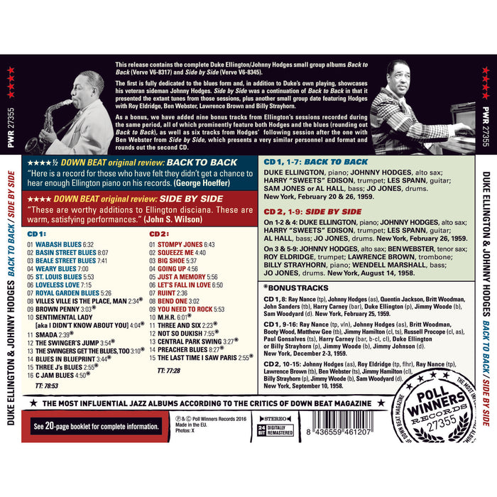 Duke Ellington & Johnny Hodges - Back to Back/Side by Side - 27355