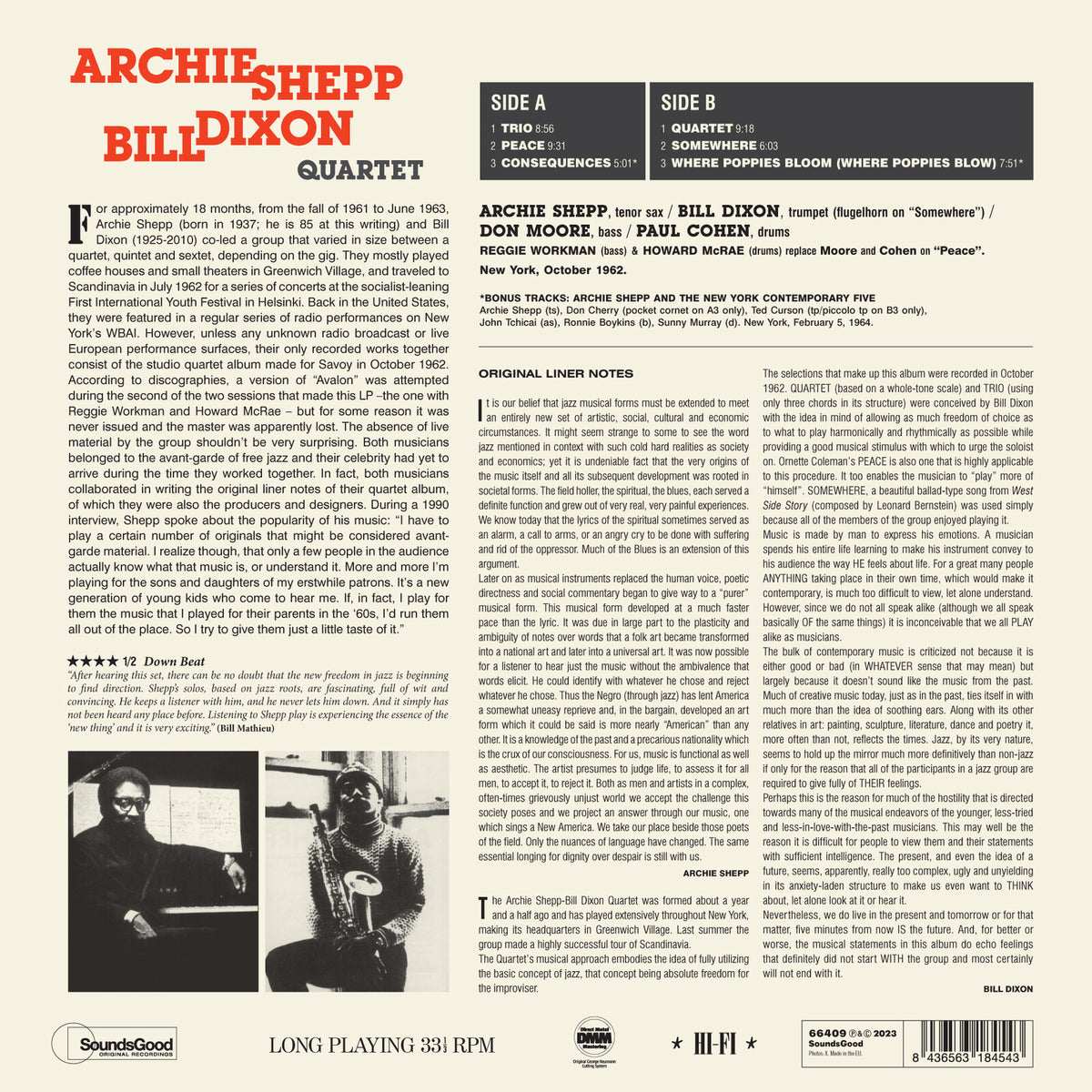 Archie Shepp - Bill Dixon Quartet - Archie Shepp - Bill Dixon Quartet - 66409