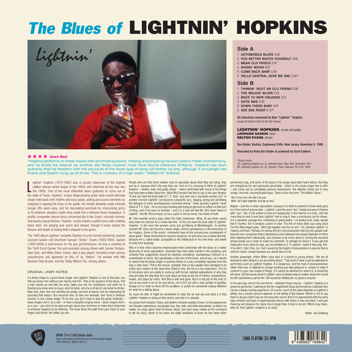 Lightnin' Hopkins - The Blues Of Lightnin' Hopkins - Lightnin' - 8004