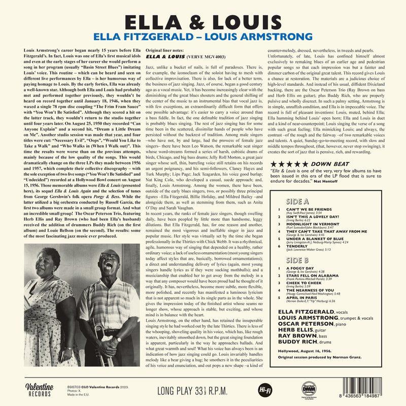 Ella Fitzgerald & Louis Armstrong - Ella And Louis - 896703