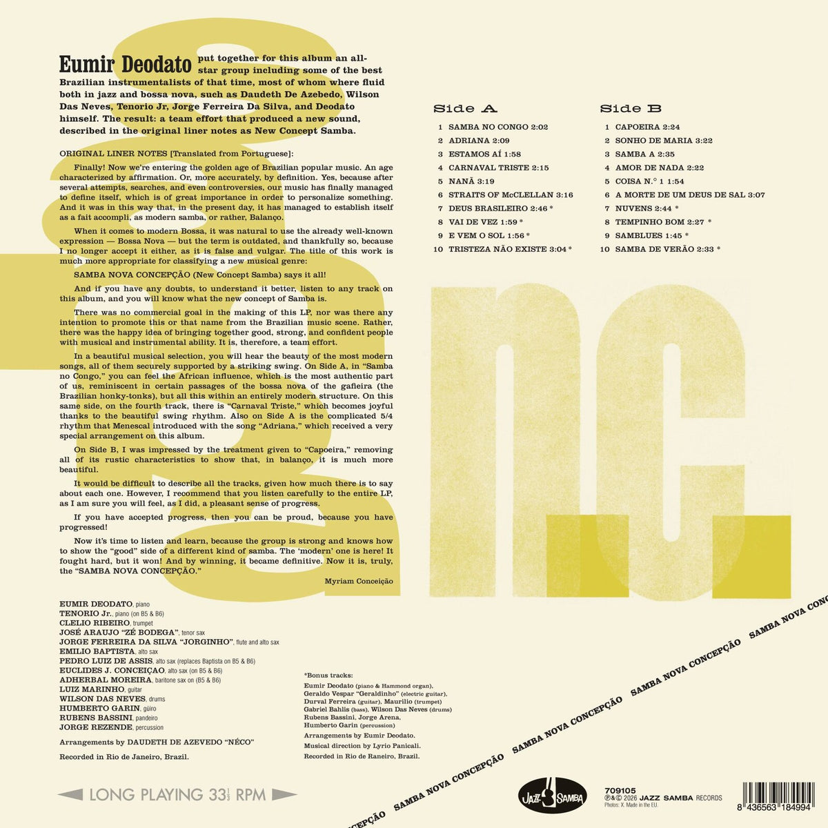 Eumir Deodato's Samba Nova Concepcao - Samba Nova Concepcao - 709105