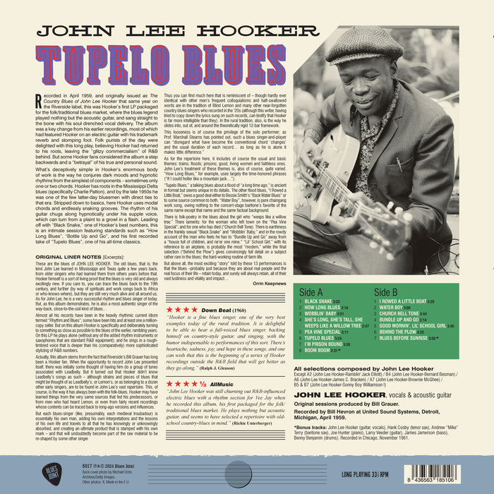 John Lee Hooker - Tupelo Blues - 8017