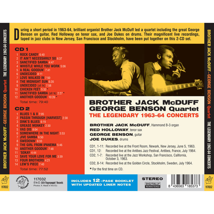 Brother Jack McDuff & George Benson Quartet - The Legendary 1963-64 Concerts - 117032