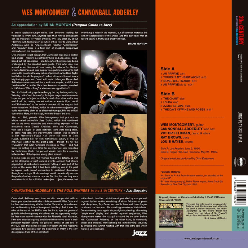 Wes Montgomery & Cannonball Adderley - The Poll Winners - 350273