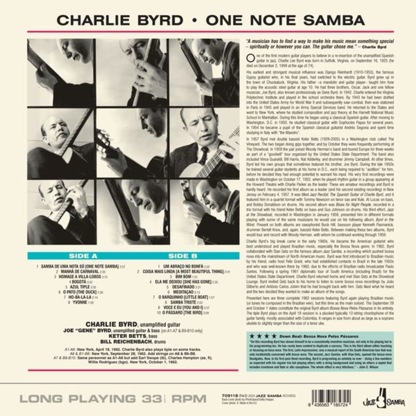 Charlie Byrd: One Note Samba – Proper Music