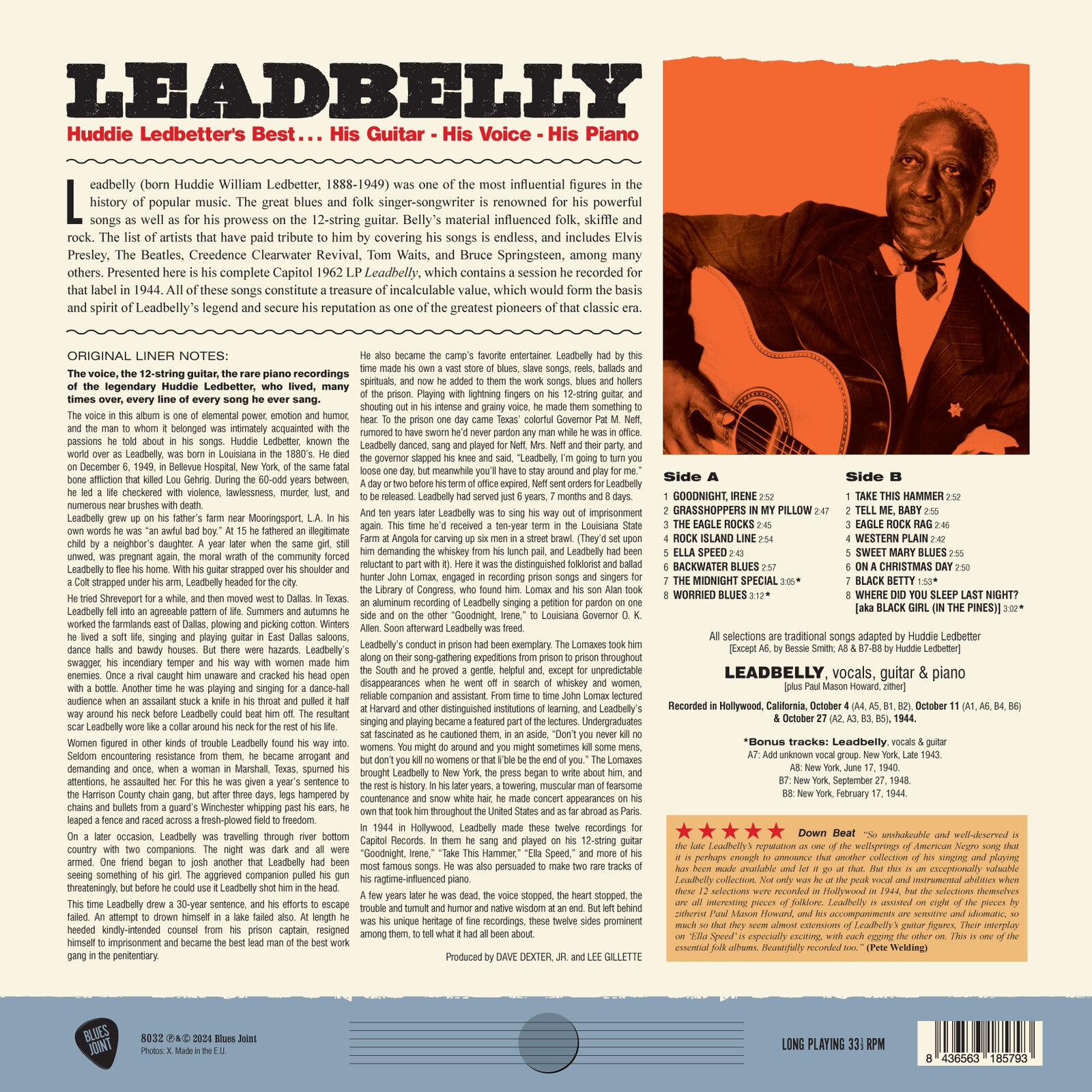 英LP Huddie Ledbetter Good Morning Blues RD7567 RCA VICTOR /00260 Huddie Ledbetter – Good Morning Blues – Vinyl (LP, Compilation