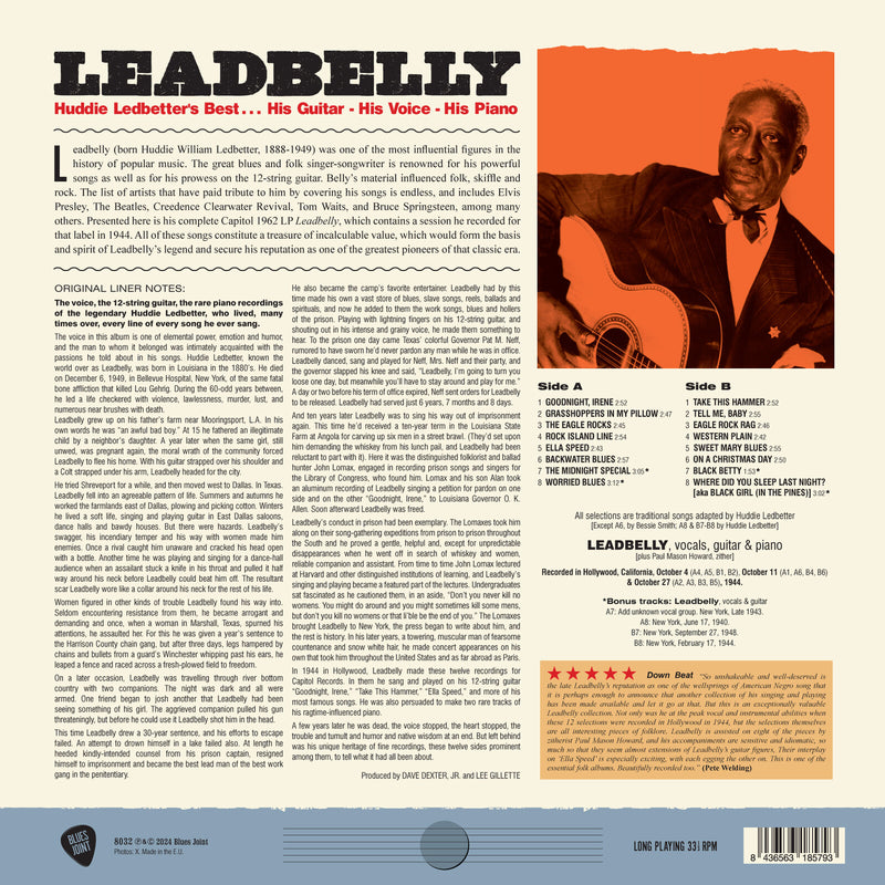 Leadbelly - Huddie Ledbetter's Best...His Guitar, His Voice, His Piano - 8032