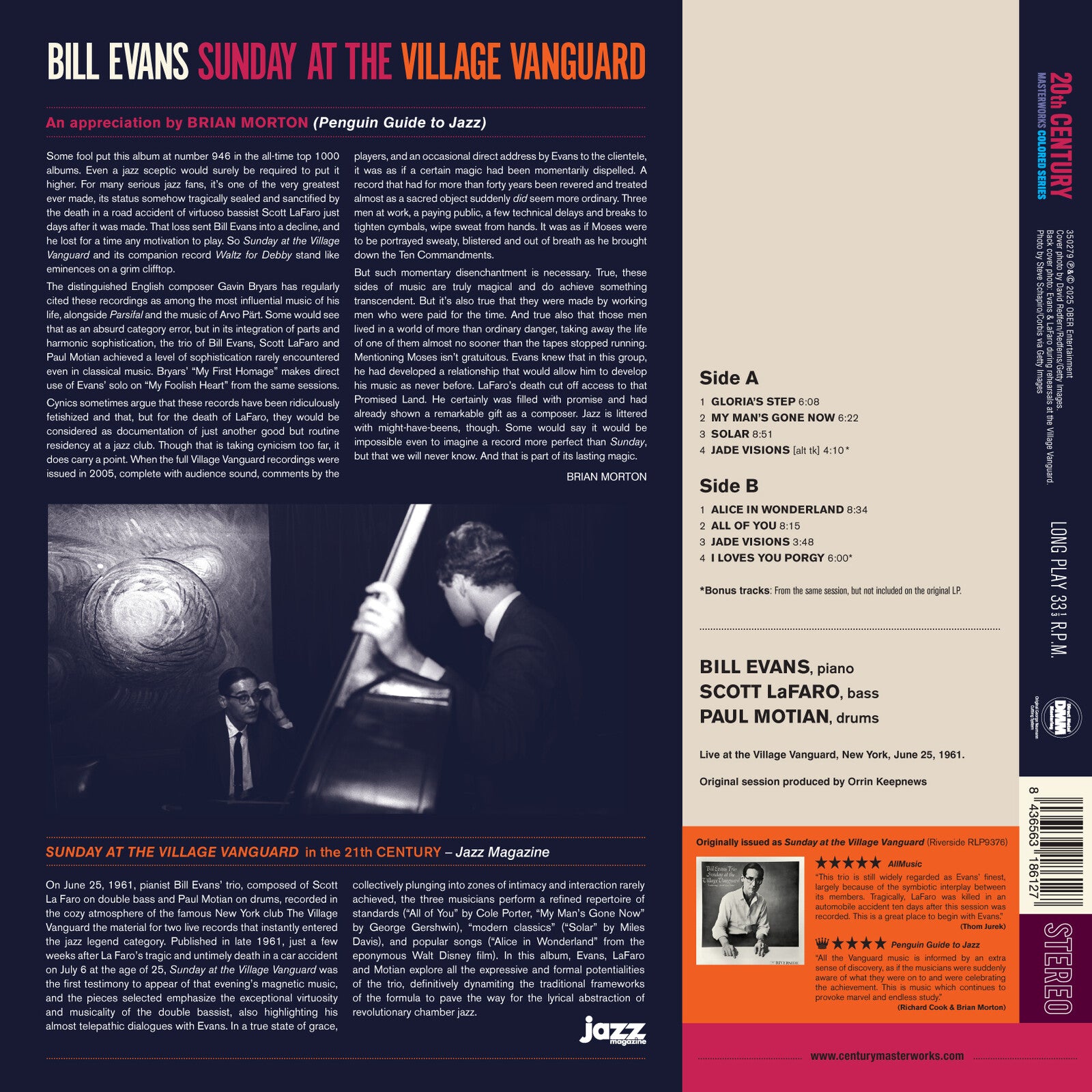 Bill Evans: Sunday At The Village Vanguard – Proper Music