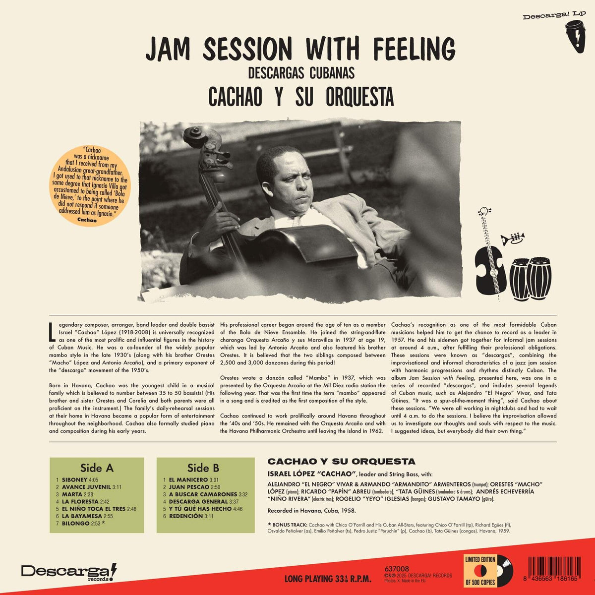 Cachao y Su Orquesta - Jam Session With Feeling - 637008