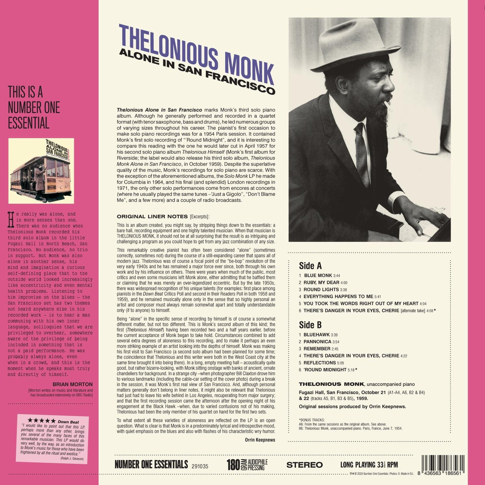 Thelonious Monk: Thelonious Alone In San Francisco – Proper Music