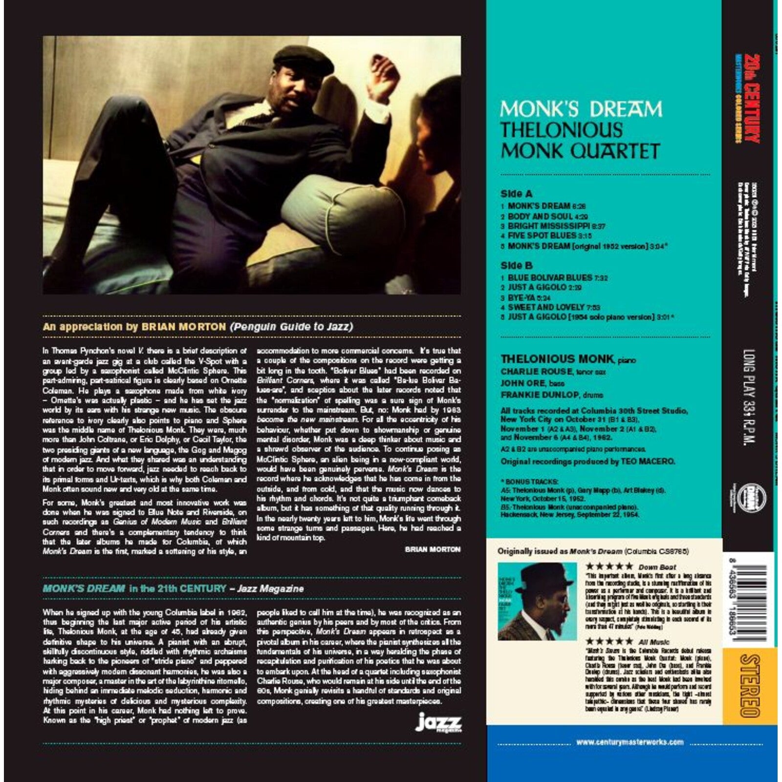 Thelonious Monk Quartet: Monk's Dream – Proper Music