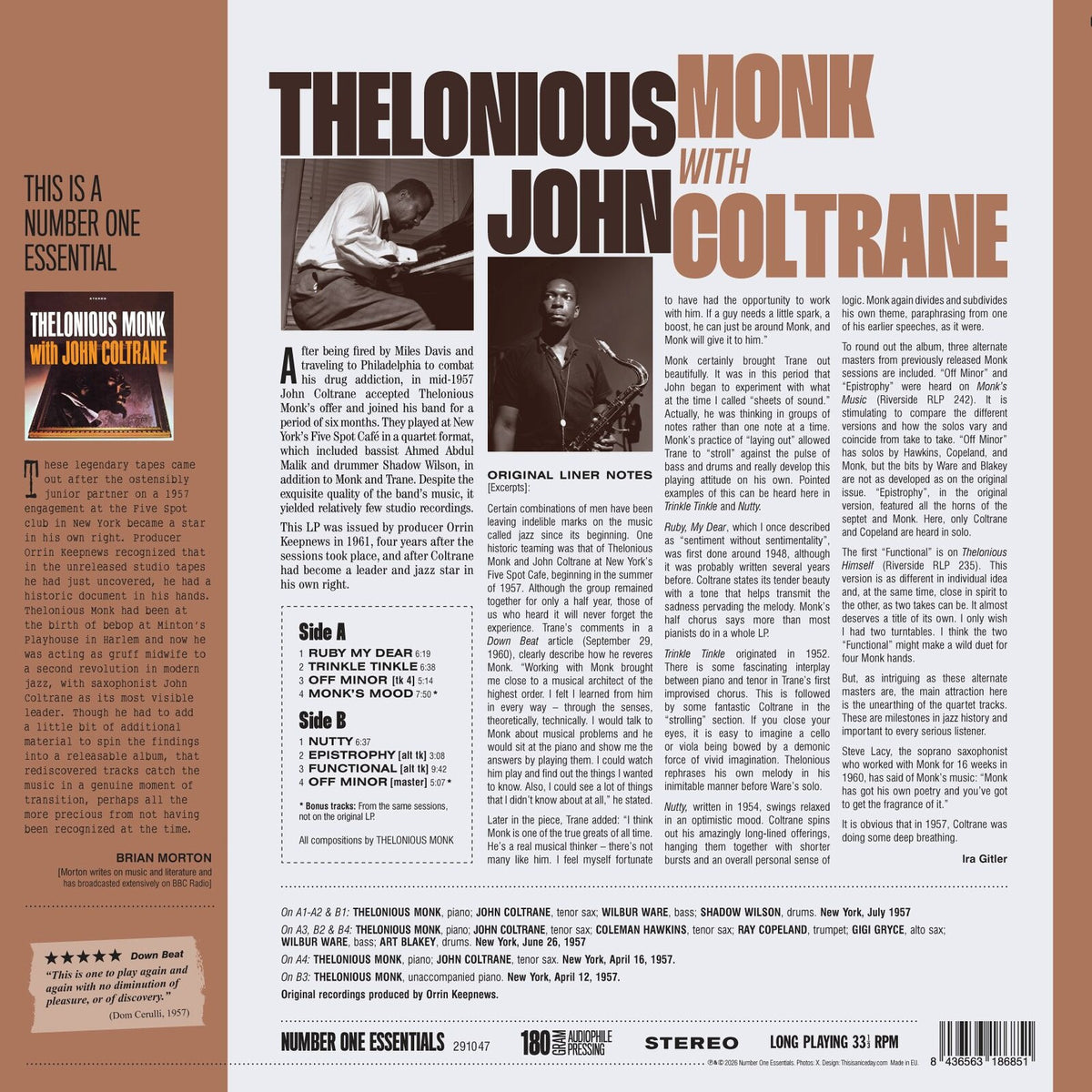 Thelonious Monk & John Coltrane - Thelonious Monk With John Coltrane - 291047