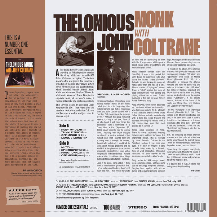 Thelonious Monk & John Coltrane - Thelonious Monk With John Coltrane - 291047