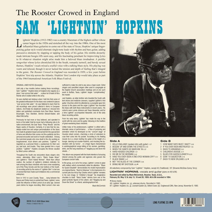 Lightnin' Hopkins - The Rooster Crowed in England - 8038