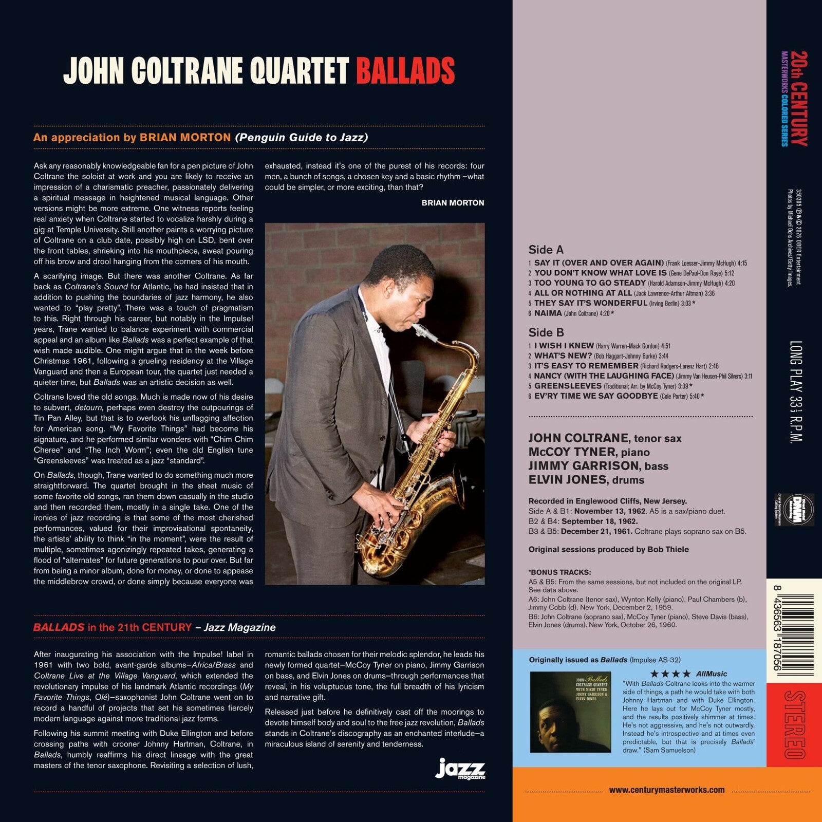 John Coltrane Quartet: Ballads – Proper Music