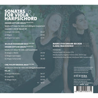 Marie Stockmarr Becker & Ilaria Macedonio - Sonatas for Viola & Harpsichord: Graun, W.F. Bach & C.P.E Bach - KTC1833