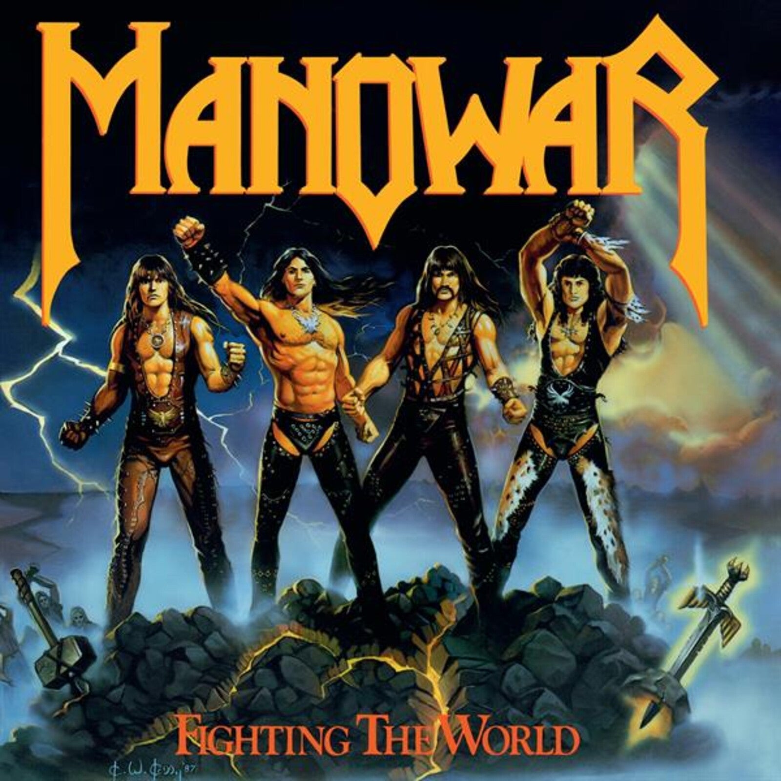 Manowar Fighting The World LP レコード MANOWAR: Fighting the World – Proper Music
