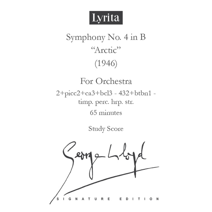 George Lloyd - George Lloyd: Symphony No. 4 - Study Score - SRMP-0007