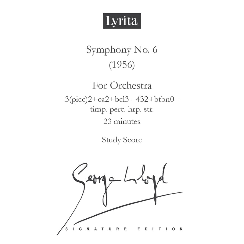 George Lloyd - George Lloyd: Symphony No. 6 - Study Score - SRMP-0011