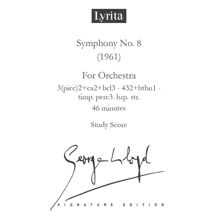 George Lloyd - George Lloyd: Symphony No. 8 - Study Score - SRMP-0015