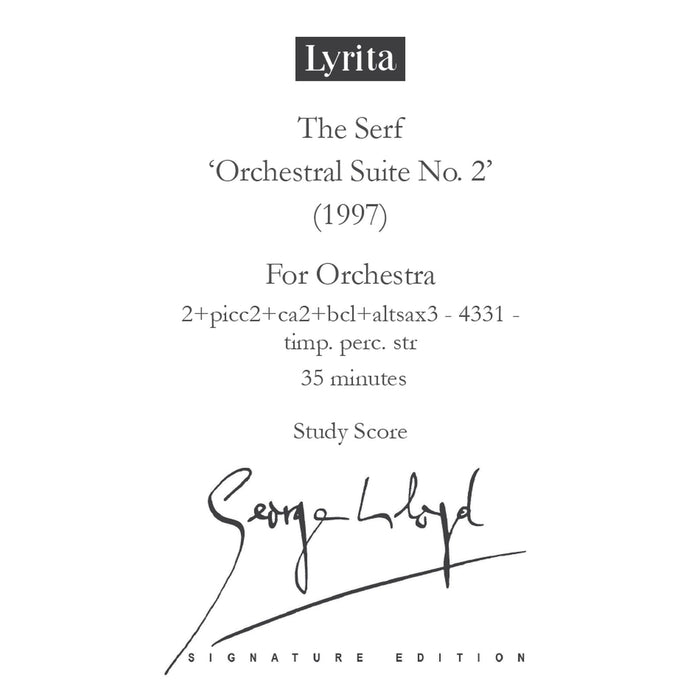 George Lloyd - George Lloyd: The Serf, Suite No. 2 - Study Score - SRMP-0051