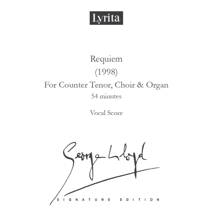 George Lloyd - George Lloyd: Requiem (1998) - Vocal Score (for counter tenor, choir & organ) - SRMP-0096