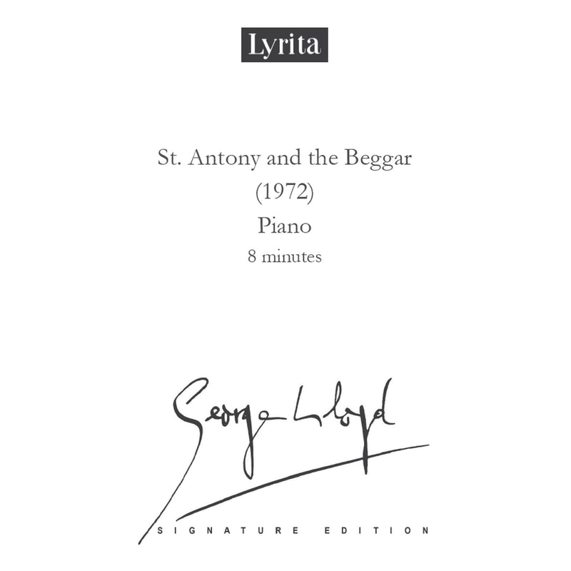 George Lloyd - George Lloyd: St. Antony and the Beggar (1972) - Score for solo piano - SRMP-0110
