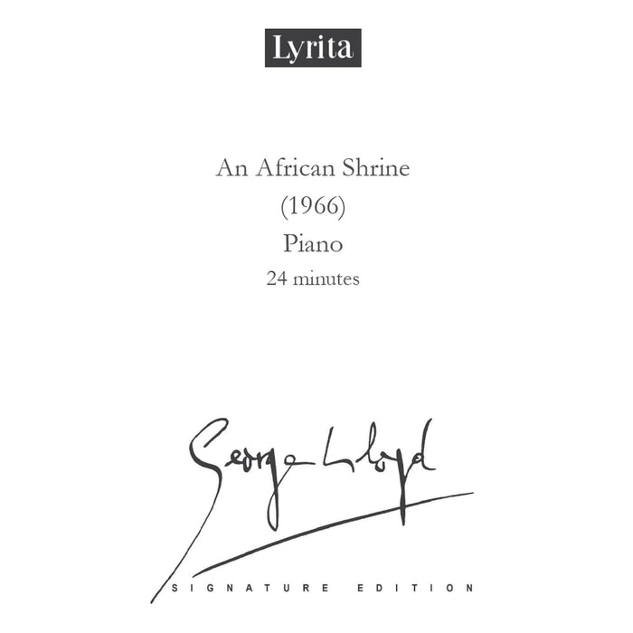 George Lloyd - George Lloyd: An African Shrine (1966) - Score for solo piano - SRMP-0114