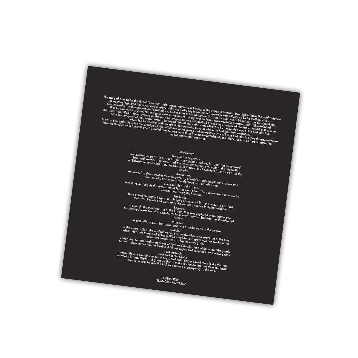 Supersister: Iskander - MOVLP2565T