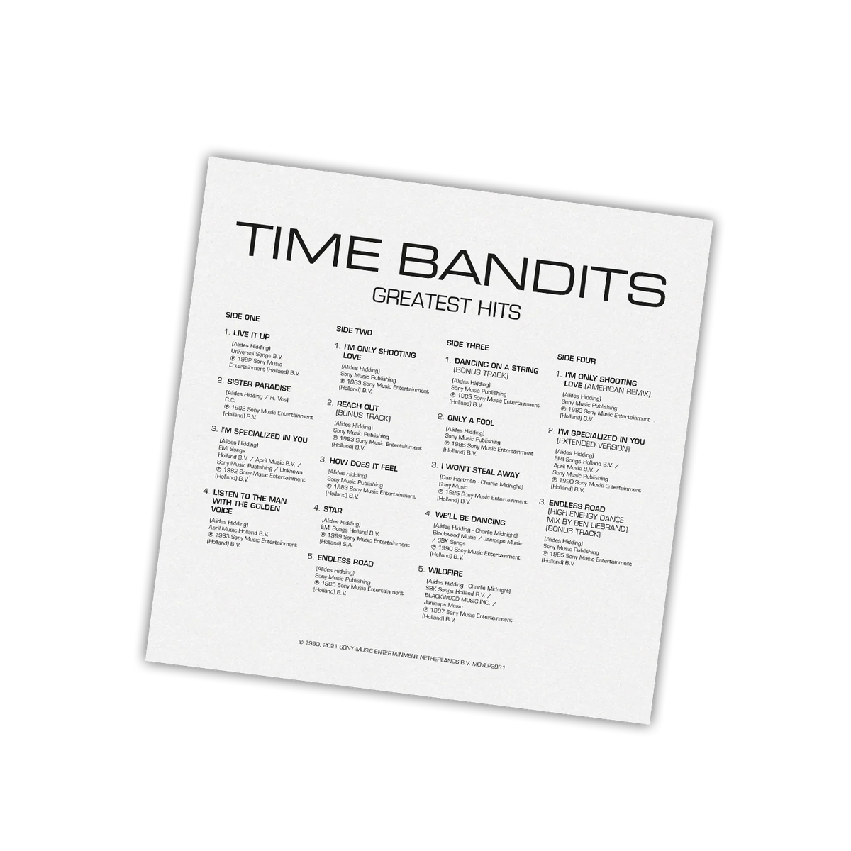 Time Bandits: Greatest Hits - MOVLP2931P