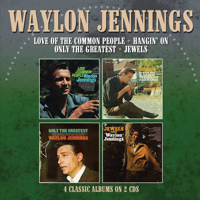 MRLL101D - Love Of The Common People / Hangin' On / Only The Greatest / Jewels (4 Albums On 2cds) - Waylon Jennings