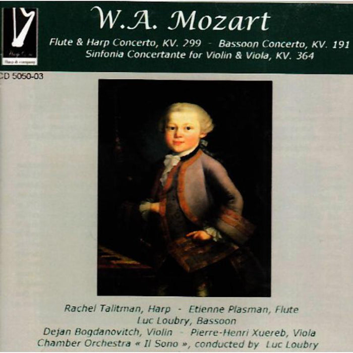 Talitman, Plasman, Loubry, Bogdanov: Mozart: Concerto for Harp, Flute, Bassoon