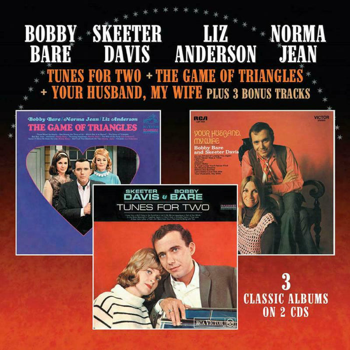 Bobby Bare, Skeeter David, Liz Anderson & Norma Jean: Tunes For Two / Game Of Triangles / Your Husband, My Wife (2CD)