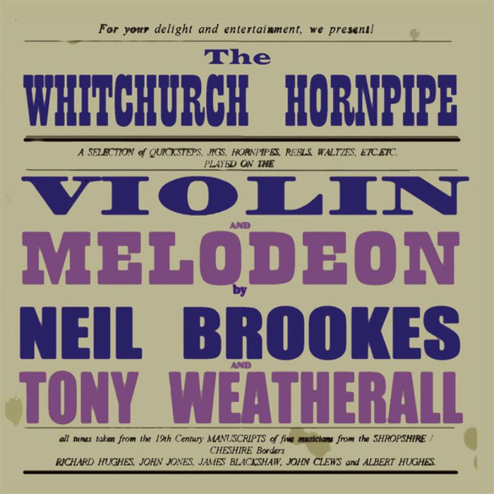 Neil Brookes & Tony Weatherall: The Whitchurch Hornpipe