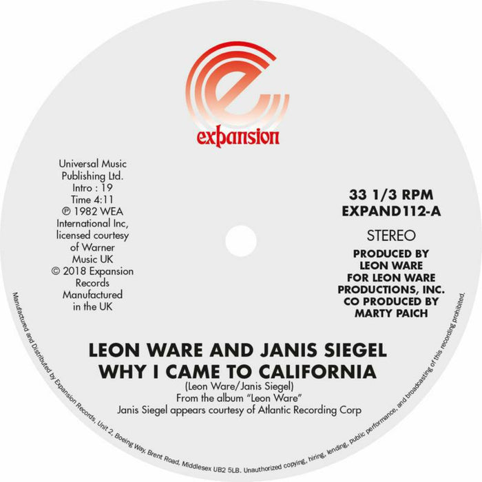 Leon Ware: Why I Came To California / Can I Touch You There