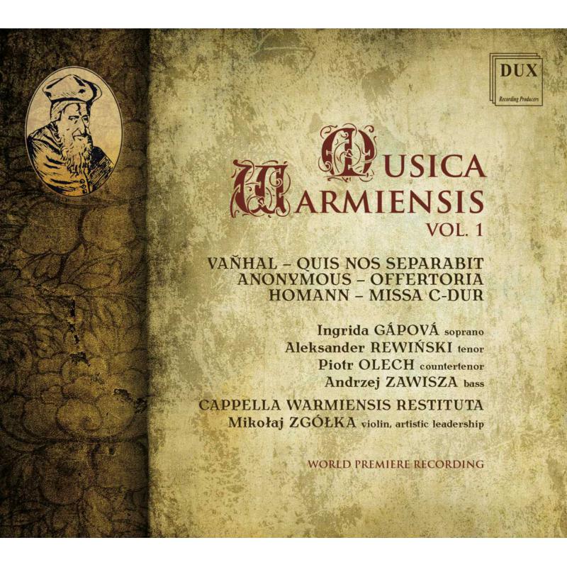 Cappella Warmiensis Restituta: Vanhal, Homman: Musica Warmiensis, Vol. 1